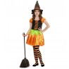 Costume da Strega Arancione con Gonna per Bambina Economico