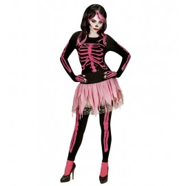 Costume da Scheletro Rosa per Donne
