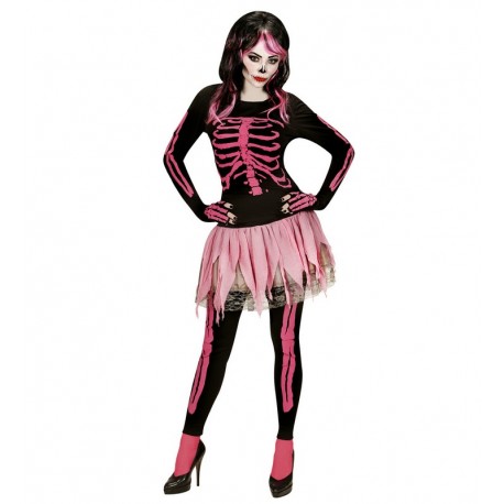 Costume da Scheletro Rosa per Donne