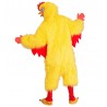 Costume da Pollo Giallo Peluche per Adulto