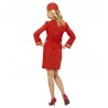 Costume da Assistente di Volo Rosso Donna