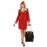 Costume da Assistente di Volo Rosso Donna