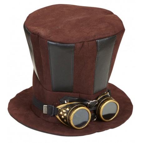 Cappello da Steampunk con Occhiali Economico