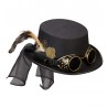 Cappello Steampunk con Occhiali e Meccanismo Deco Economico