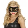 Maschera Gatto Nero con Dettagli Glitterati