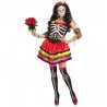 Costume Día de Los Muertos Rosso e Giallo per Donna Shop