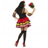 Costume Día de Los Muertos Rosso e Giallo per Donna Shop