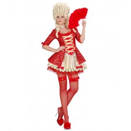 Costume da Regina Barocca Rossa Donna