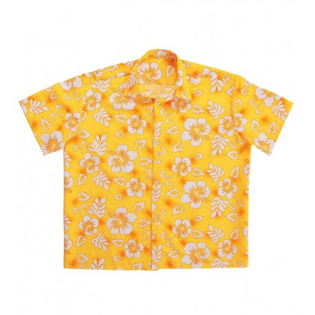 KY`s Original Camicia Hawaiana In Cotone Con Stampa Batik | Autentica Made In Hawaii | Bottoni In Noce Di Cocco | Colore Blu