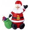 Babbo Natale Gonfiabile Luminoso 122 cm