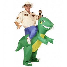 Costume da Esploratore con Dinosauro Gonfiabile