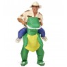 Costume da Esploratore con Dinosauro Gonfiabile