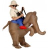 Costume da Esploratore con Elefante Gonfiabile