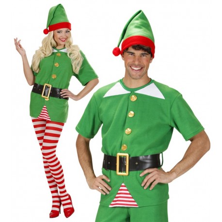 Costume da Elfo Aiutante di Babbo Natale per Adulto Shop 