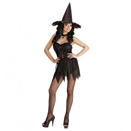 Costume da Strega a Strisce Nere Donna Online