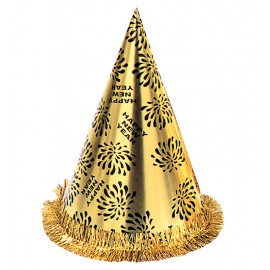 Cappello a Cono Happy New Year con Frangia Oro