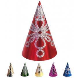 Cappello a Cono Decorato con Glitter