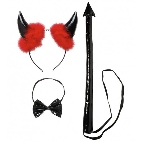 Set Costume da Diavolo in Vinile