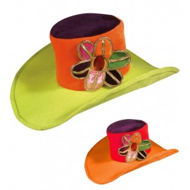 Cappello da Hippie in Velluto con Fiore