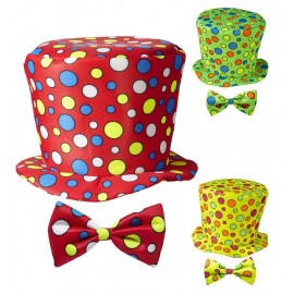 Kit Cilindro e Papillon da Clown per Bambini