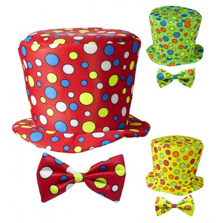 Kit Cilindro e Papillon da Clown per Bambini