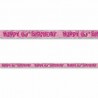 Cartellone Happy Birthday 60 Anni Rosa Glitz