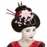 Parrucca da Geisha con Fiori e Bacchette