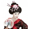 Parrucca da Geisha con Fiori e Bacchette