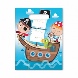 6 Sacchetti Pirata per bambini 6 Sacchetti Pirata per bambini