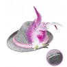 Mini Cappello Bavarese con fiori e piume