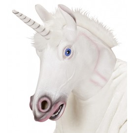 Maschera Completa Unicorno con Capelli