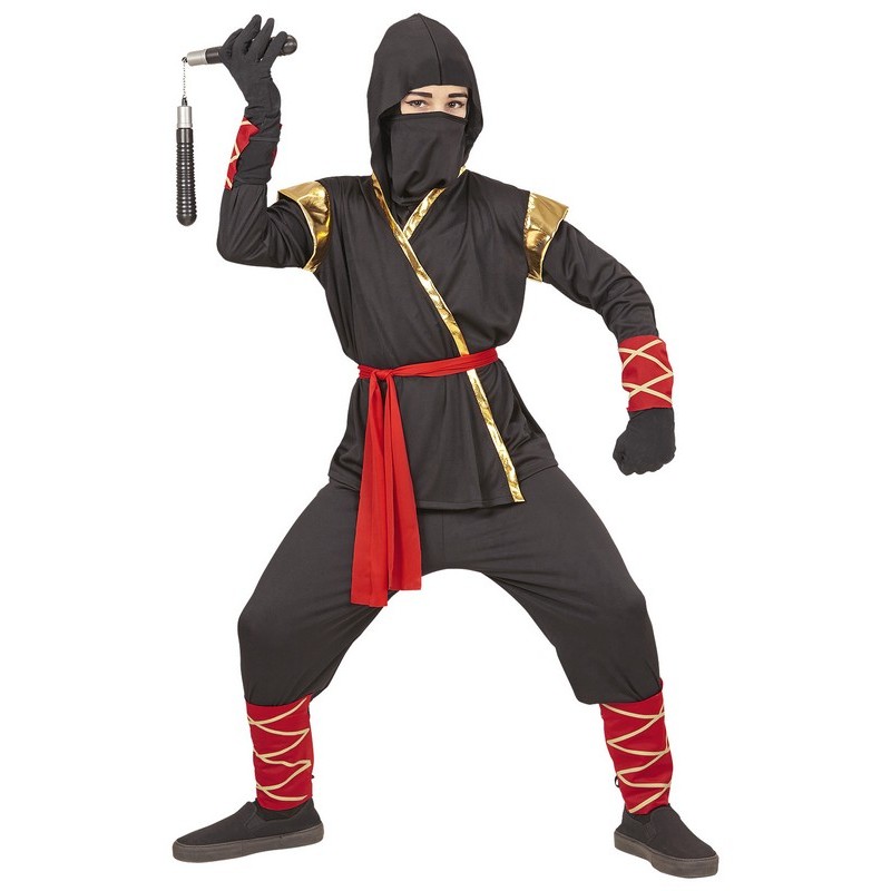 Costume da Ninja Rosso da bambino per Halloween e Carnevale, 5-7 anni