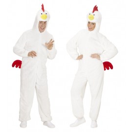 Costume da Pollo in Peluche Morbido per Adulti