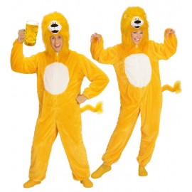 Costume da Leone Giallo in Peluche per Adulto