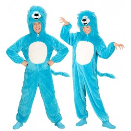 Costume da Leone Azzurro in Peluche per Adulto