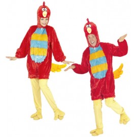 Costume Uccello Rosso in Peluche Adulto