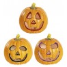 Zucca halloween glitter luminosa con effetti luce multicolore 17 cm