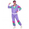 Costume Tuta Anni 80 Viola per Uomo Economico