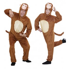 Costume Da Scimmia Peluche Per Adulto