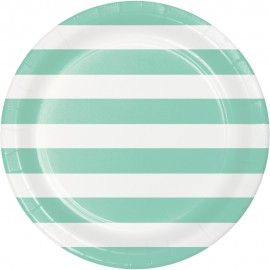 8 Piatti Pois e Righe 23 cm