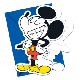 6 Inviti Mickey Super Cool