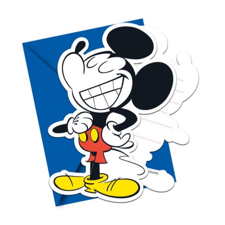 6 Inviti Mickey Super Cool