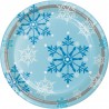 8 Piatti Fiocchi di Neve 23 Cm