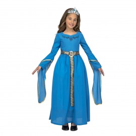 Disfraz de Princesa Medieval Azul Infantil