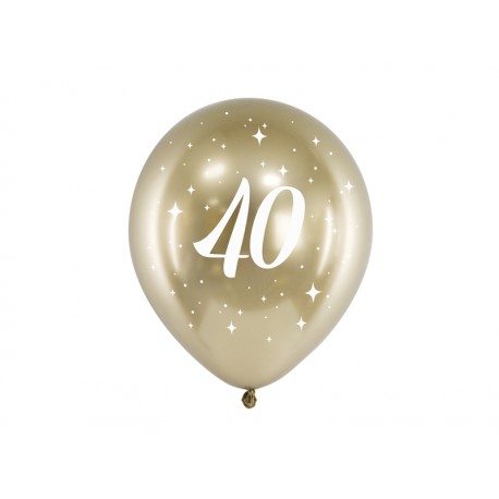 6 palloncini 40 anni d'oro 30 cm