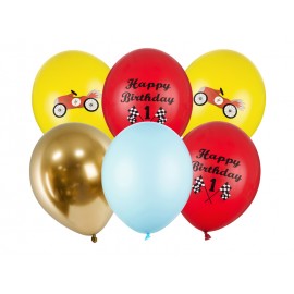 6 Palloncini Happy Birthday 30 cm