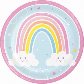 8 Piatti Happy Rainbow 25 cm