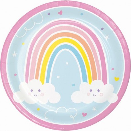 8 Piatti Happy Rainbow 25 cm