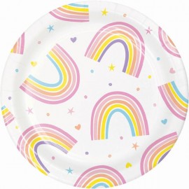 8 Piatti Happy Rainbow 18 cm