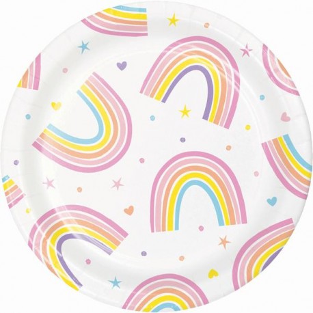 8 Piatti Happy Rainbow 18 cm